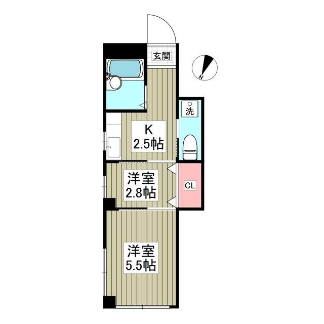 コートM&A PART6(2K/1階)の間取り写真