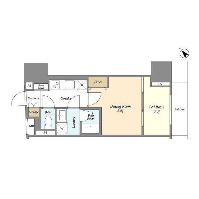 コンフォリア要町(1DK/8階)の間取り写真