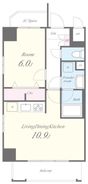 親水令和(1LDK/2階)の間取り写真