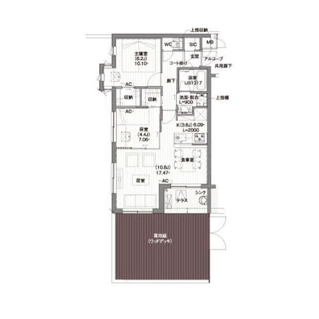 ガーデン東新宿 5階階 間取り