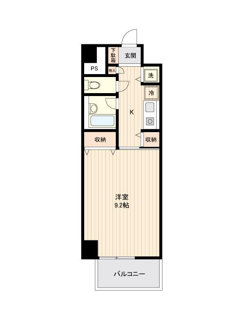 コスモリード幡ヶ谷(ワンルーム/7階)の間取り写真