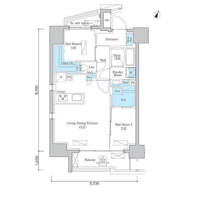 ORSUS板橋本町(2LDK/5階)の間取り写真