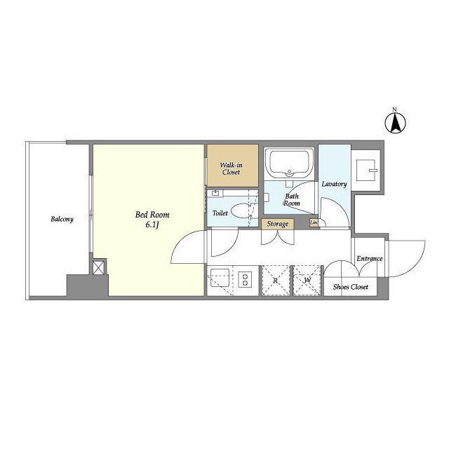 オーキッドレジデンス渋谷富ヶ谷(1K/5階)の間取り写真