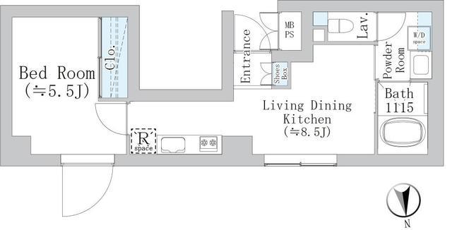 コートブリーズ板橋西台(1LDK/4階)の間取り写真