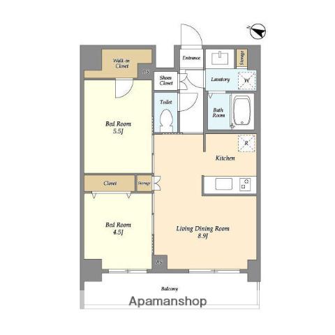 URBANLINK護国寺(2LDK/5階)の間取り写真