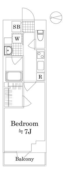 セジョリ池袋本町(1K/1階)の間取り写真