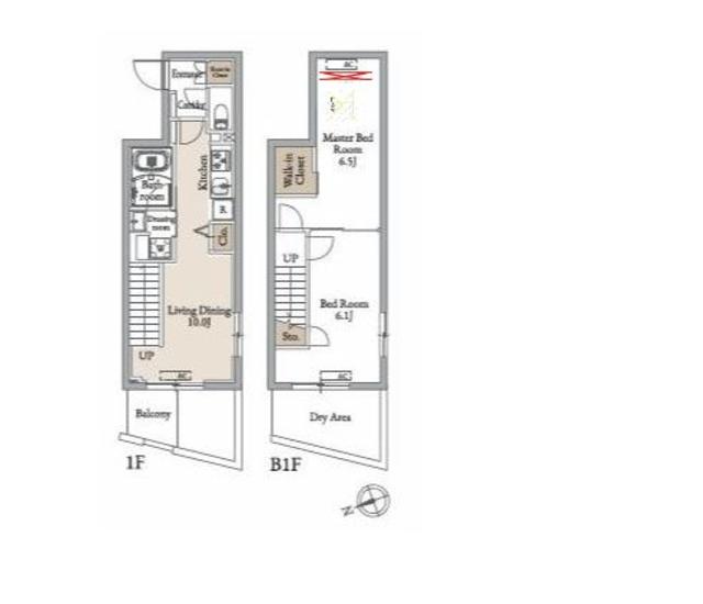 LIVE GEO NAKAMURABASHI(2LDK/1階)の間取り写真