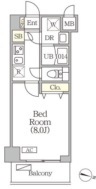 ORSUS志村坂上(1K/3階)の間取り写真