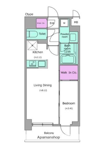 KDXレジデンス上石神井2(1LDK/4階)の間取り写真
