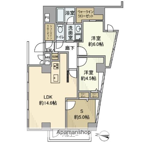 ライオンズマンション王子第5 4階階 間取り
