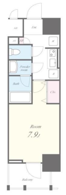 ROOTS BUNKYO OTOWA(1K/4階)の間取り写真