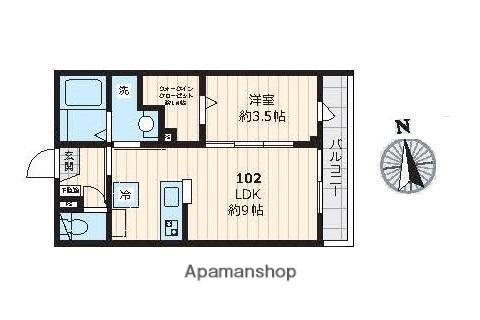LA SEIGA ラ セイガ(1LDK/1階)の間取り写真