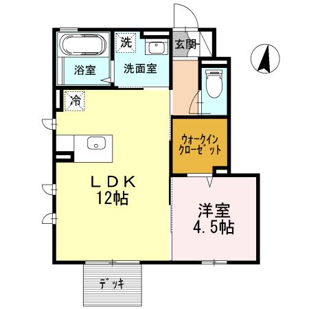 アージョ3(1LDK/1階)の間取り写真