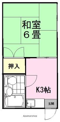 コーポ和(1K/2階)の間取り写真