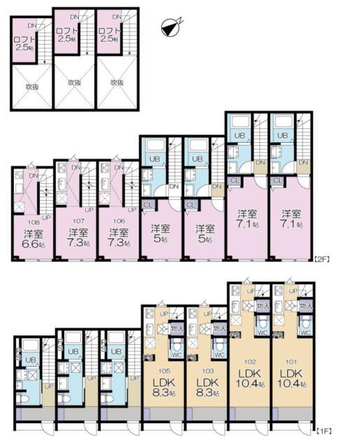 MOK-TERRACE NERIMA VILLA(1LDK/1階)の間取り写真