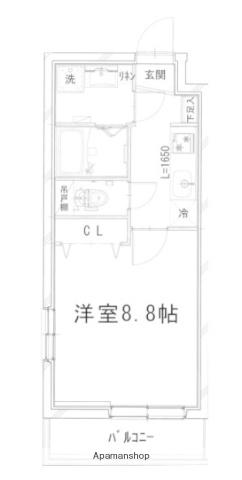 エムズコート四谷(1K/2階)の間取り写真