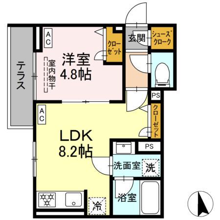 板橋区前野町1丁目PJ(1LDK/3階)の間取り写真
