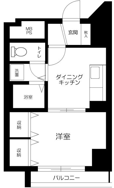 パール上池袋(1DK/2階)の間取り写真