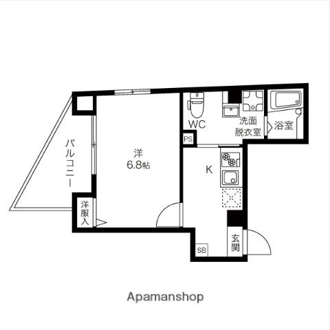 DELCCS池袋本町(1K/4階)の間取り写真