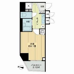 プリズムスクエア本駒込(1K/4階)の間取り写真