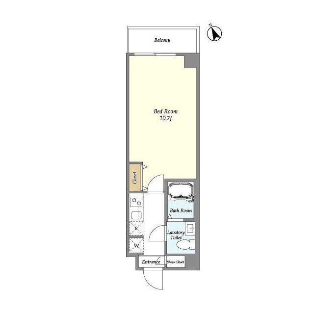 アルファコート青井(1K/1階)の間取り写真