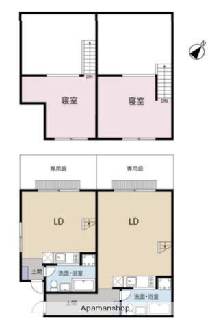 うぇすてる藍ぞめ　Ｃ棟(1LDK)の間取り写真