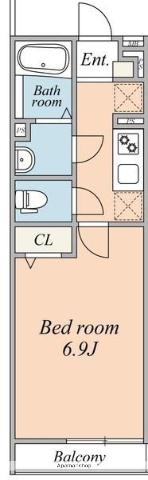 LEHUAⅥ大山(1K/3階)の間取り写真