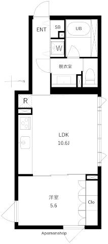 OMOCI AD OYAMA(1LDK/3階)の間取り写真