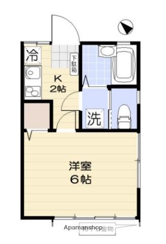 フレスコ志茂駅前(1K/1階)の間取り写真
