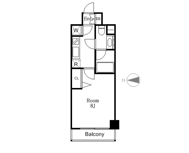 グランヴァン小竹向原(1K/2階)の間取り写真
