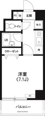 ヴィラクリヤマ(1K/5階)の間取り写真