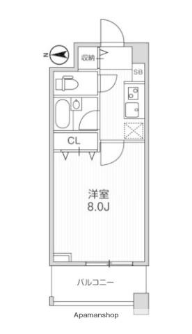 アーデン両国(1K/7階)の間取り写真