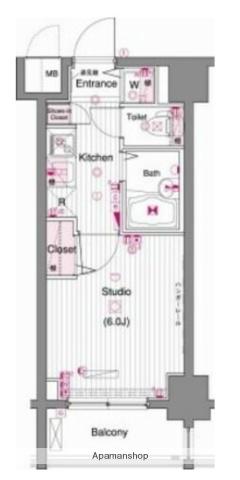 ガーラ・シティ門前仲町 3階階 間取り