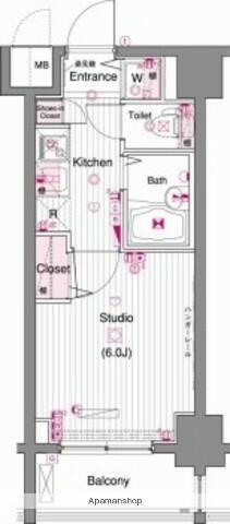ガーラ・シティ門前仲町 8階階 間取り