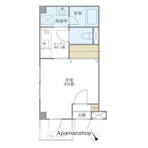 キバサンフラット(1K/1階)の間取り写真