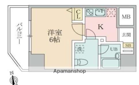ラ・エテルノ大島ドゥーエ(1K/9階)の間取り写真
