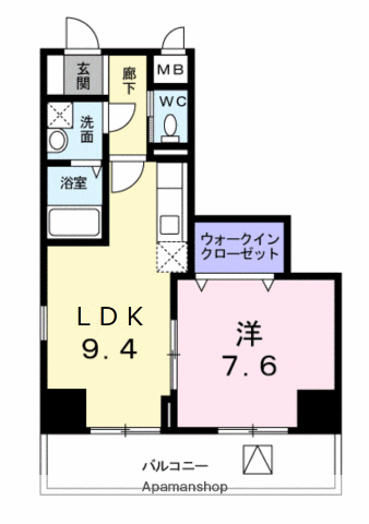 アクシオン音羽(1LDK/5階)の間取り写真