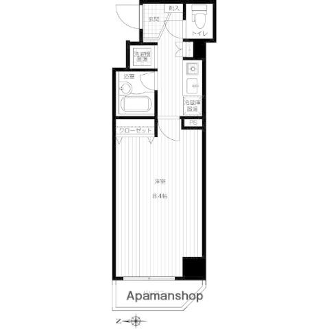 スペーシア飯田橋2(1K/4階)の間取り写真