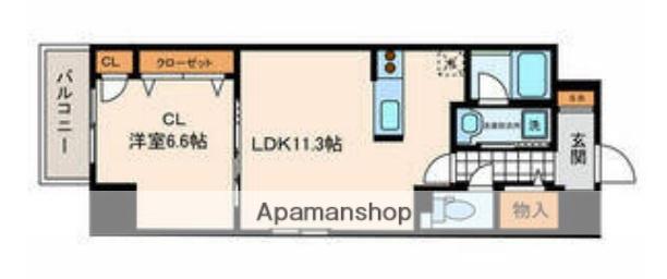 BRIGHT STAGE(1LDK/8階)の間取り写真