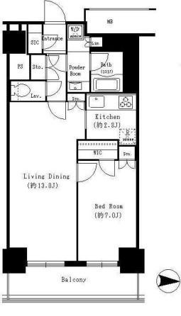 キャナルスクウェア豊洲(1LDK/8階)の間取り写真