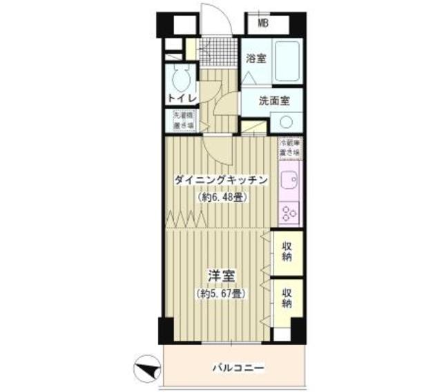 COLORS GARDEN(1DK/2階)の間取り写真