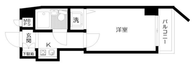 日神パレステージ本駒込(1K/B1階)の間取り写真