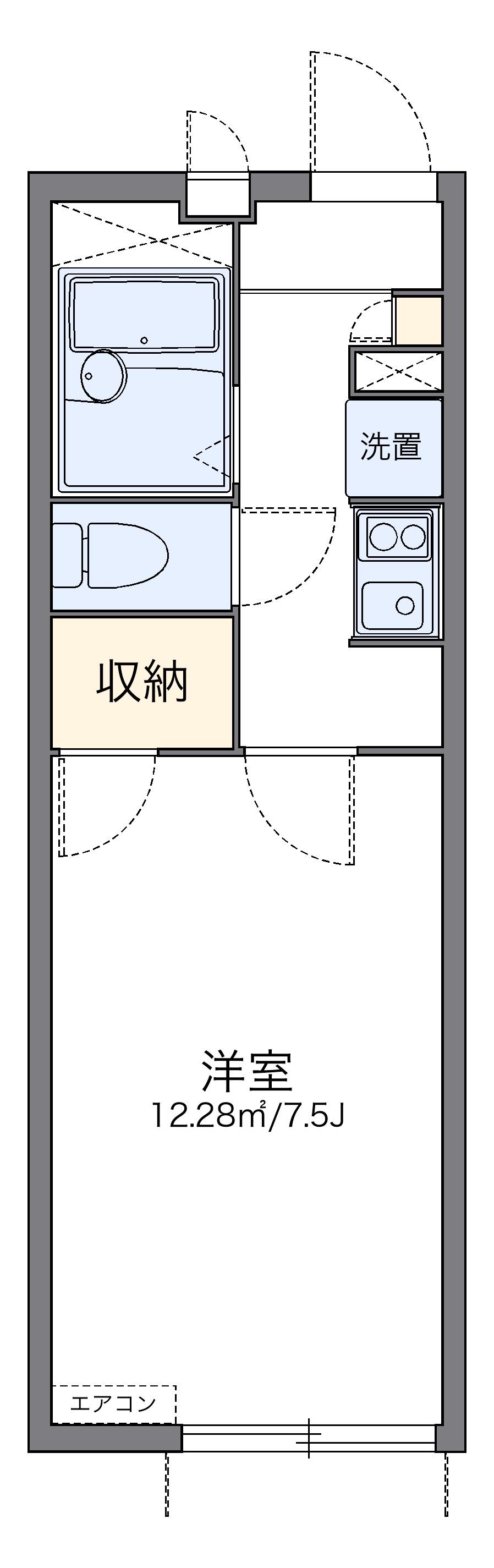 レオパレスレグルス 1階階 間取り