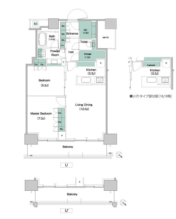 パークアクシス豊洲キャナル 2階階 間取り