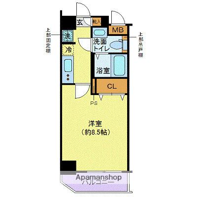 ディアレイシャス木場公園(1K/8階)の間取り写真