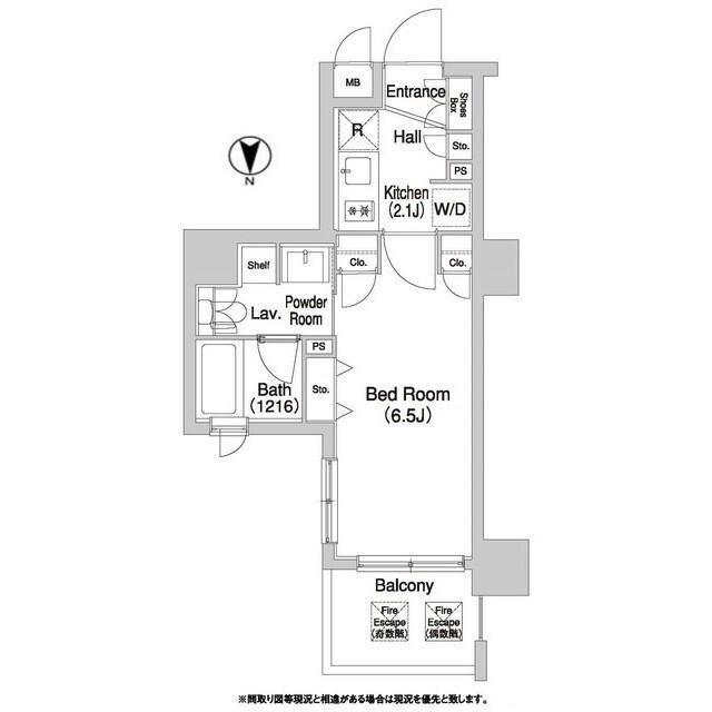 コンフォリア清澄白河トロワ(1K/9階)の間取り写真