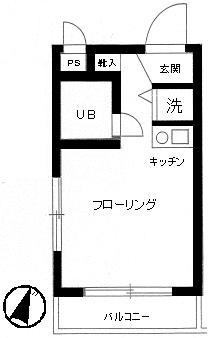 トーシンフェニックス西経堂(ワンルーム/3階)の間取り写真