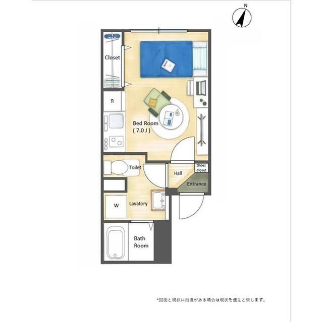 LA DOUCEUR戸越銀座(ワンルーム/4階)の間取り写真