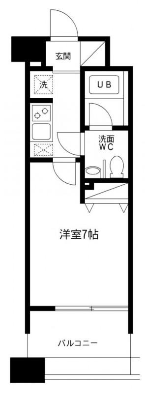 レジディア島津山 3階階 間取り