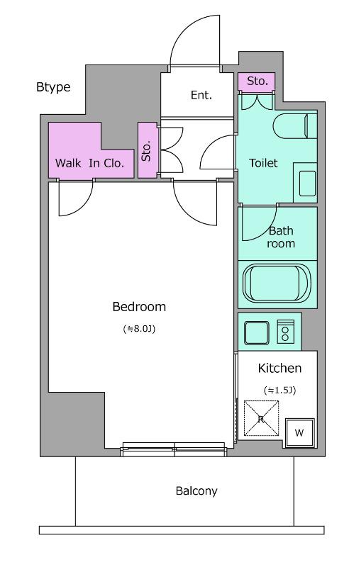 レジディア文京本郷4(1K/10階)の間取り写真
